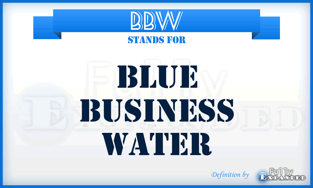 BBW - Blue Business Water