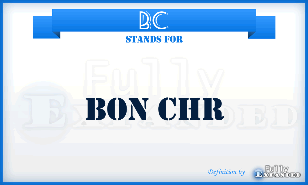 BC - Bon Chr