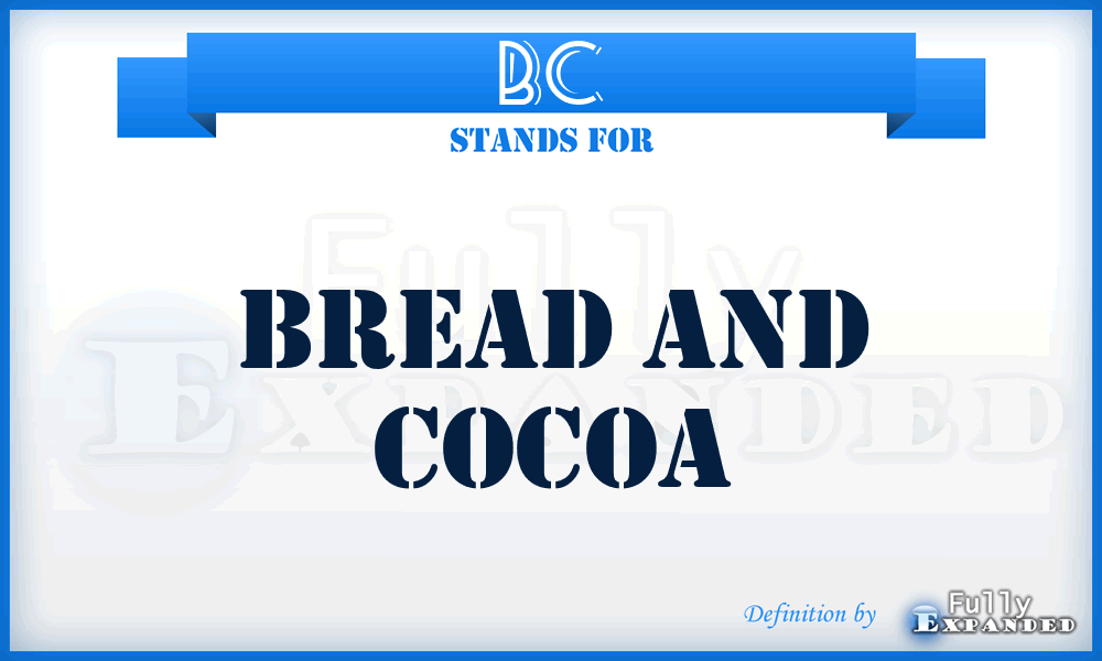 BC - Bread and Cocoa