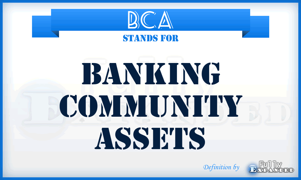 BCA - Banking Community Assets