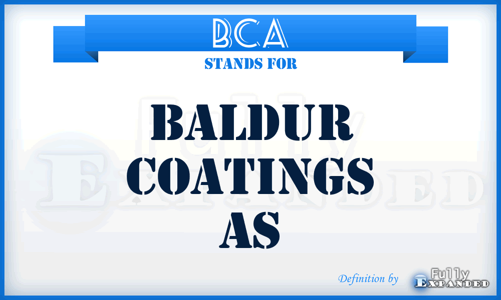 BCA - Baldur Coatings As
