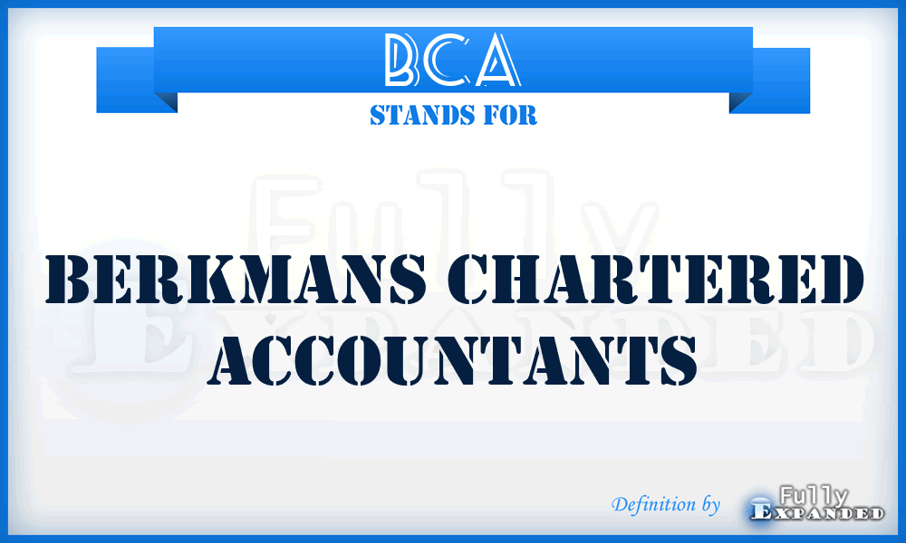 BCA - Berkmans Chartered Accountants