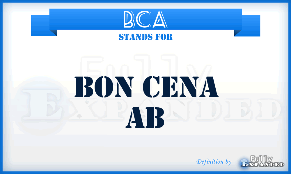 BCA - Bon Cena Ab
