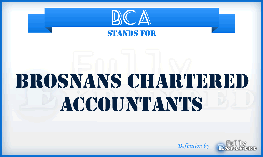 BCA - Brosnans Chartered Accountants