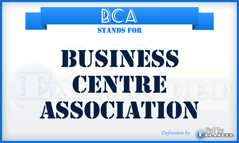 BCA - Business Centre Association