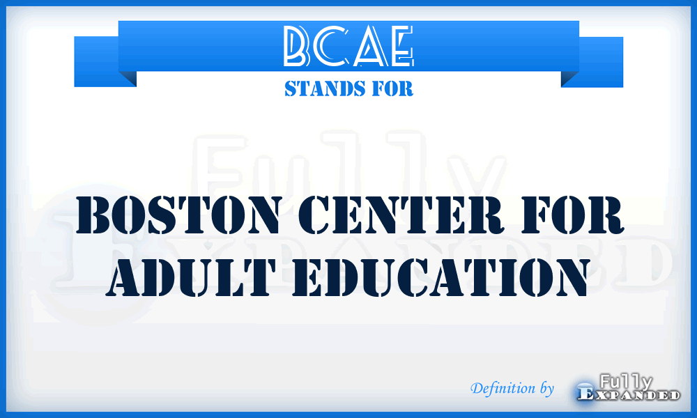 BCAE - Boston Center for Adult Education