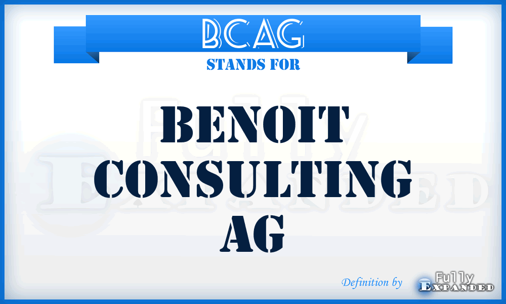 BCAG - Benoit Consulting AG