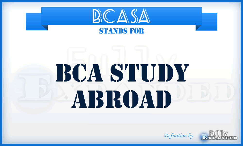 BCASA - BCA Study Abroad