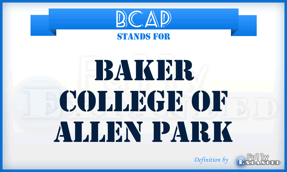 BCAP - Baker College of Allen Park