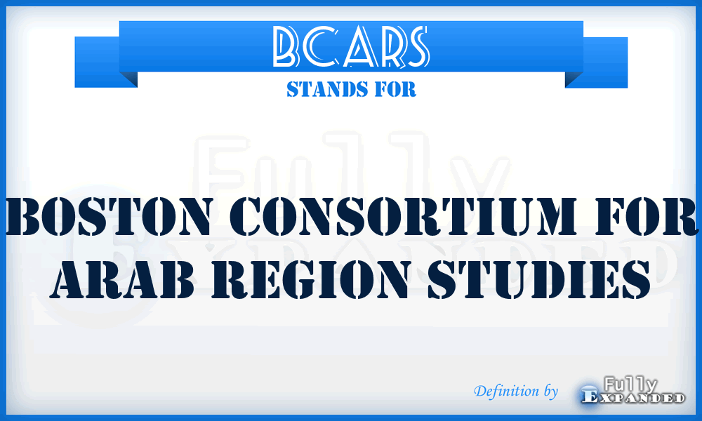 BCARS - Boston Consortium for Arab Region Studies
