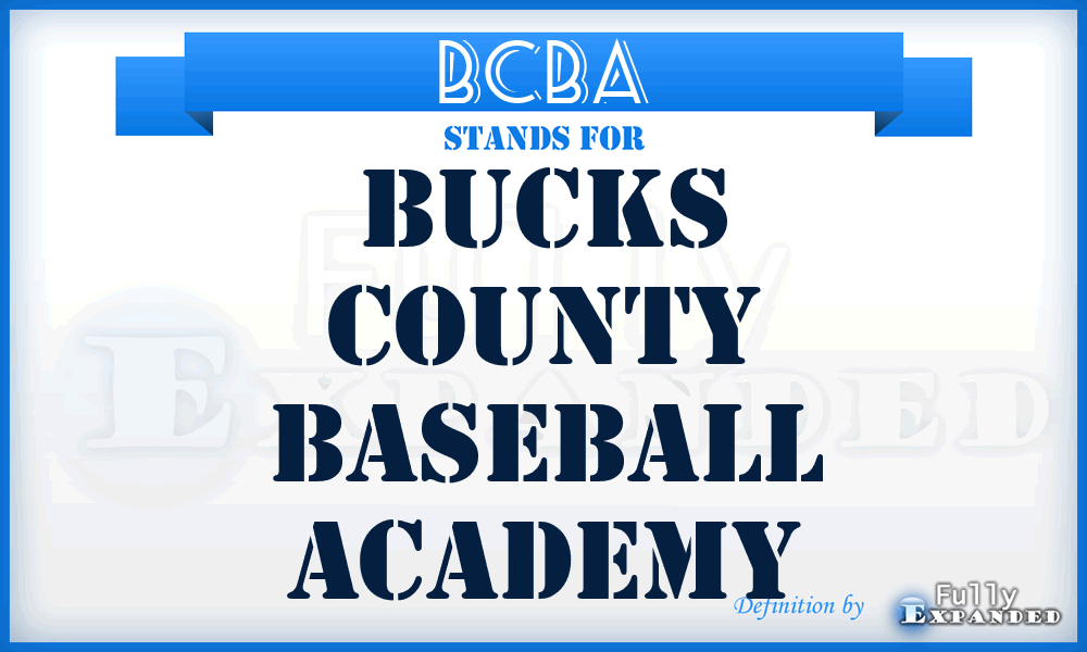 BCBA - Bucks County Baseball Academy