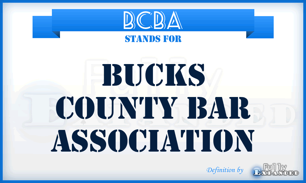 BCBA - Bucks County Bar Association