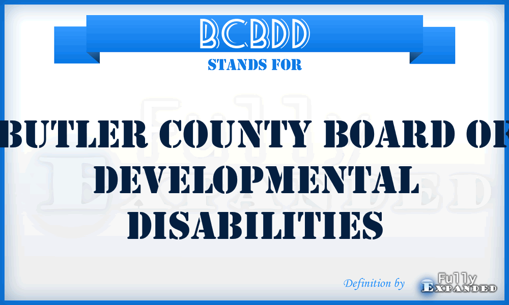 BCBDD - Butler County Board of Developmental Disabilities