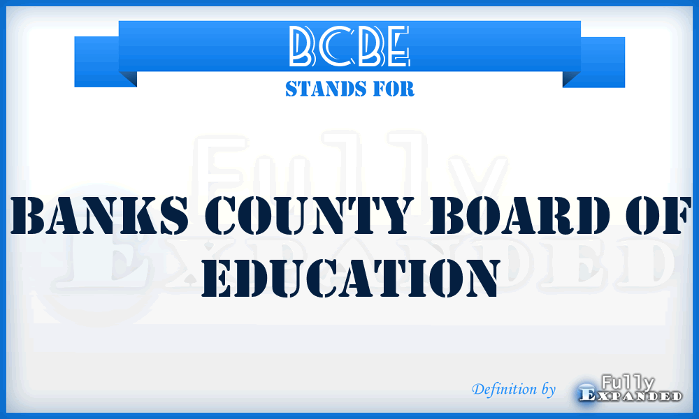 BCBE - Banks County Board of Education