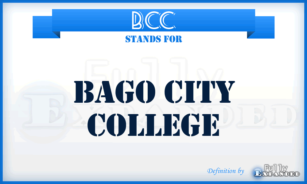 BCC - Bago City College