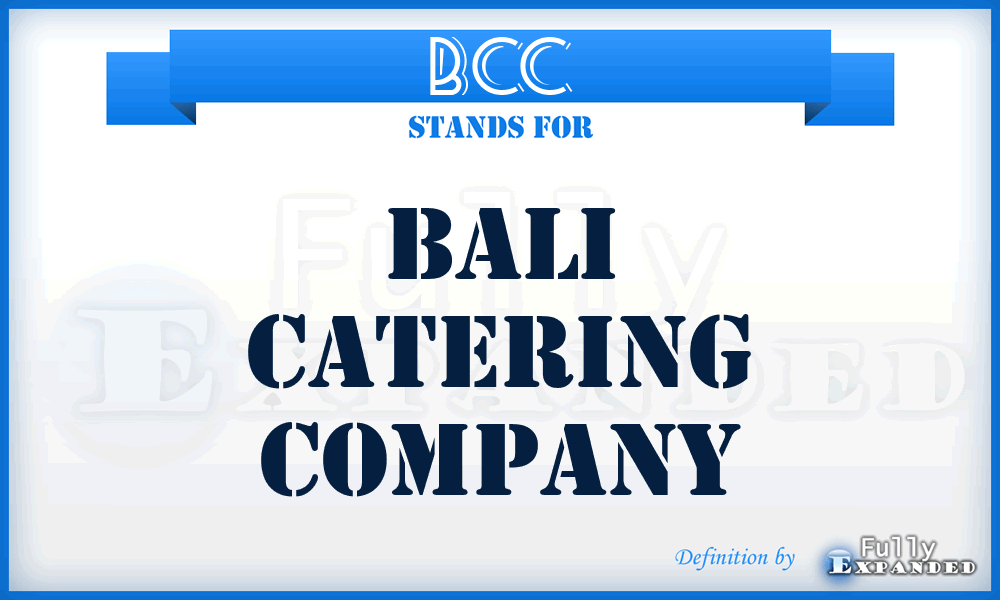 BCC - Bali Catering Company