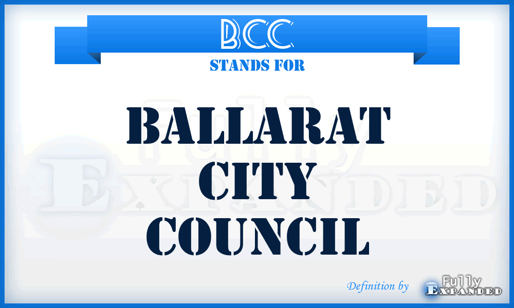 BCC - Ballarat City Council
