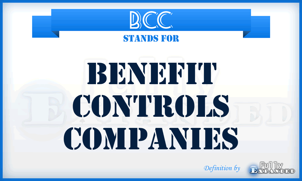 BCC - Benefit Controls Companies