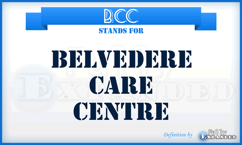 BCC - Belvedere Care Centre