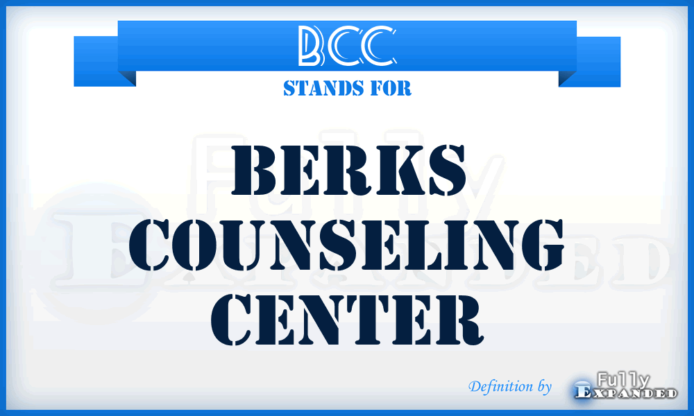 BCC - Berks Counseling Center