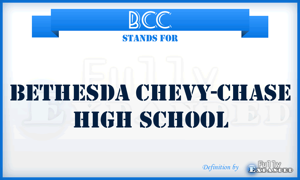BCC - Bethesda Chevy-Chase High School