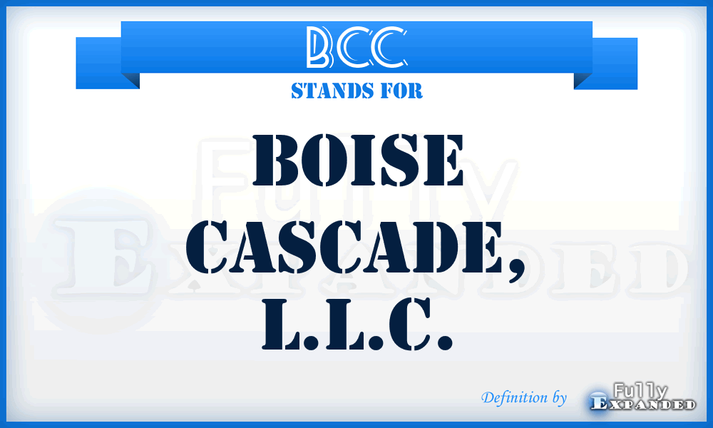 BCC - Boise Cascade, L.L.C.