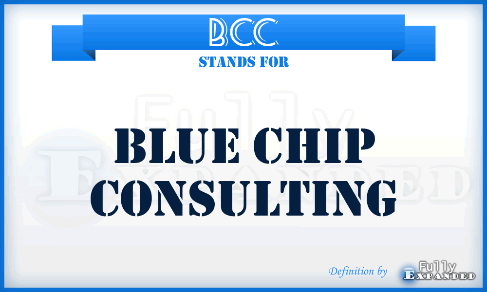 BCC - Blue Chip Consulting