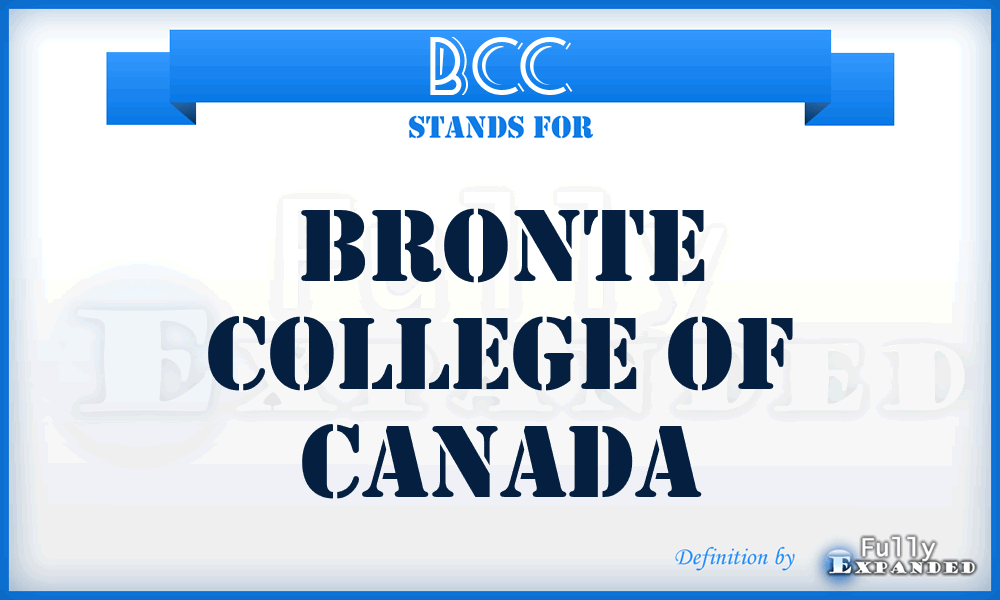 BCC - Bronte College of Canada