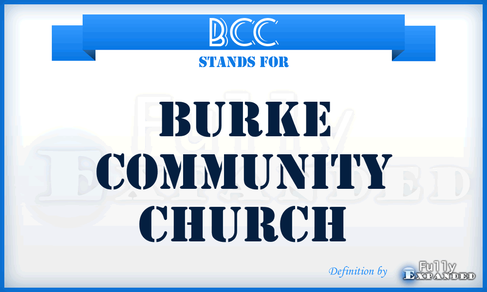 BCC - Burke Community Church