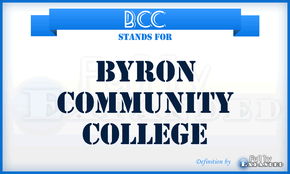 BCC - Byron Community College