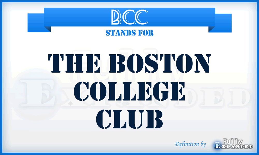 BCC - The Boston College Club