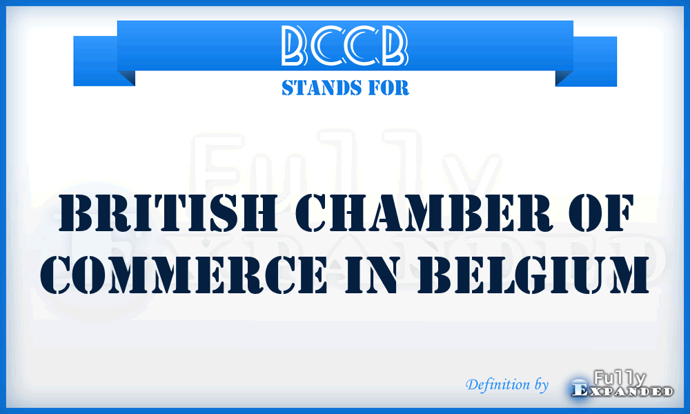 BCCB - British Chamber of Commerce in Belgium