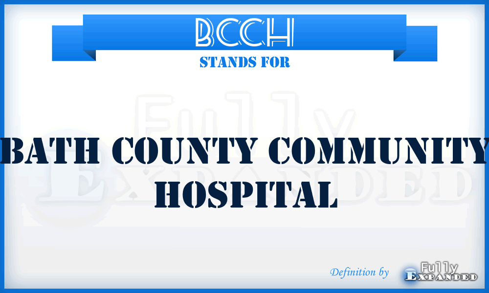 BCCH - Bath County Community Hospital