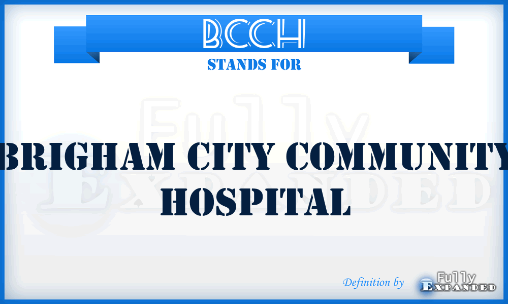 BCCH - Brigham City Community Hospital