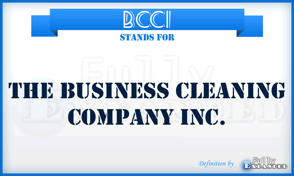 BCCI - The Business Cleaning Company Inc.