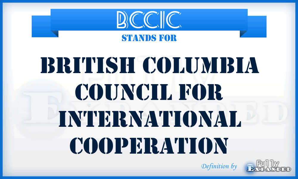 BCCIC - British Columbia Council for International Cooperation