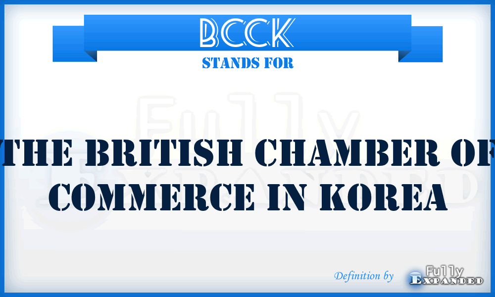 BCCK - The British Chamber of Commerce in Korea
