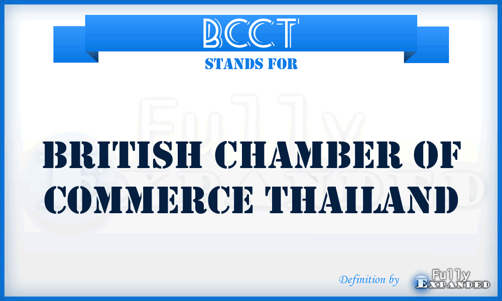 BCCT - British Chamber of Commerce Thailand