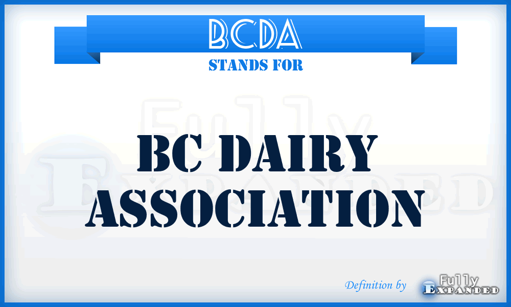 BCDA - BC Dairy Association