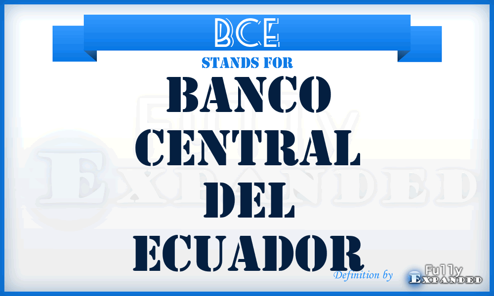 BCE - Banco Central del Ecuador