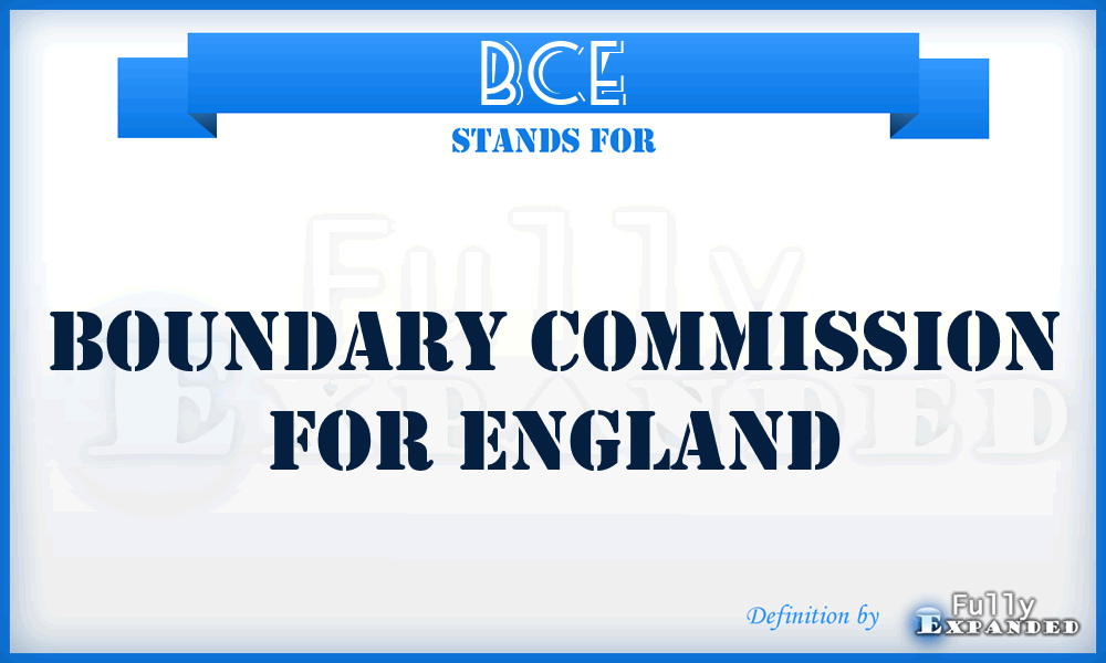 BCE - Boundary Commission for England