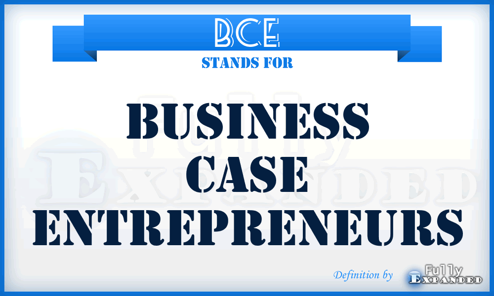 BCE - Business Case Entrepreneurs