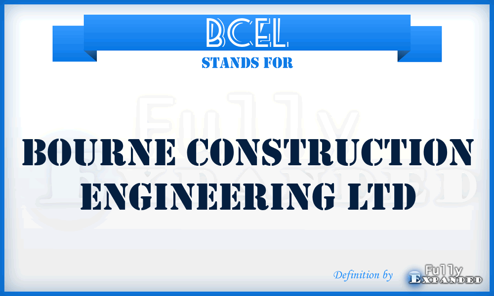 BCEL - Bourne Construction Engineering Ltd