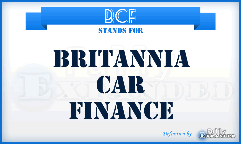 BCF - Britannia Car Finance