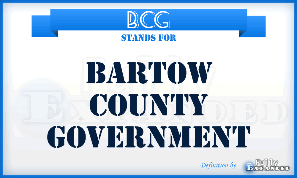 BCG - Bartow County Government