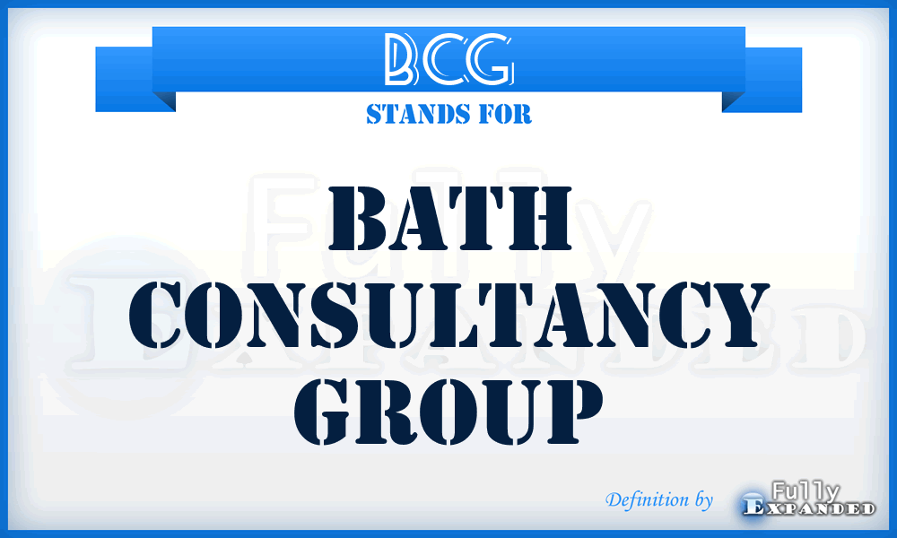 BCG - Bath Consultancy Group
