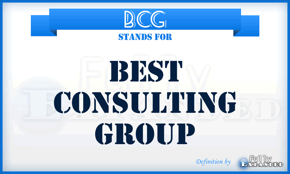 BCG - Best Consulting Group