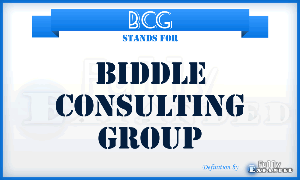 BCG - Biddle Consulting Group