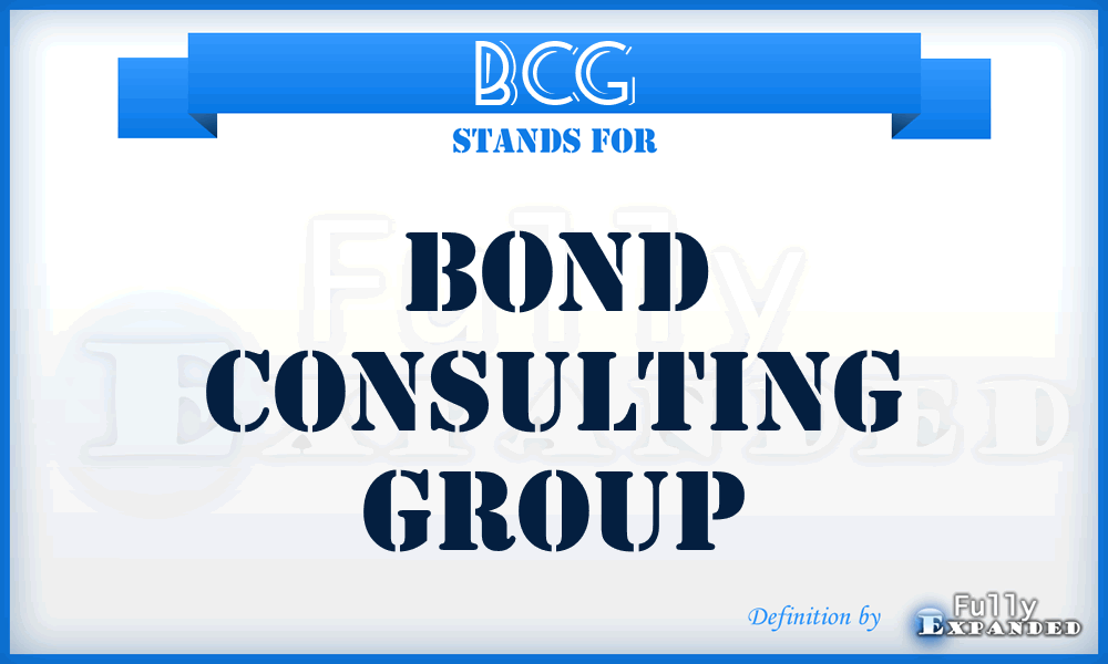 BCG - Bond Consulting Group