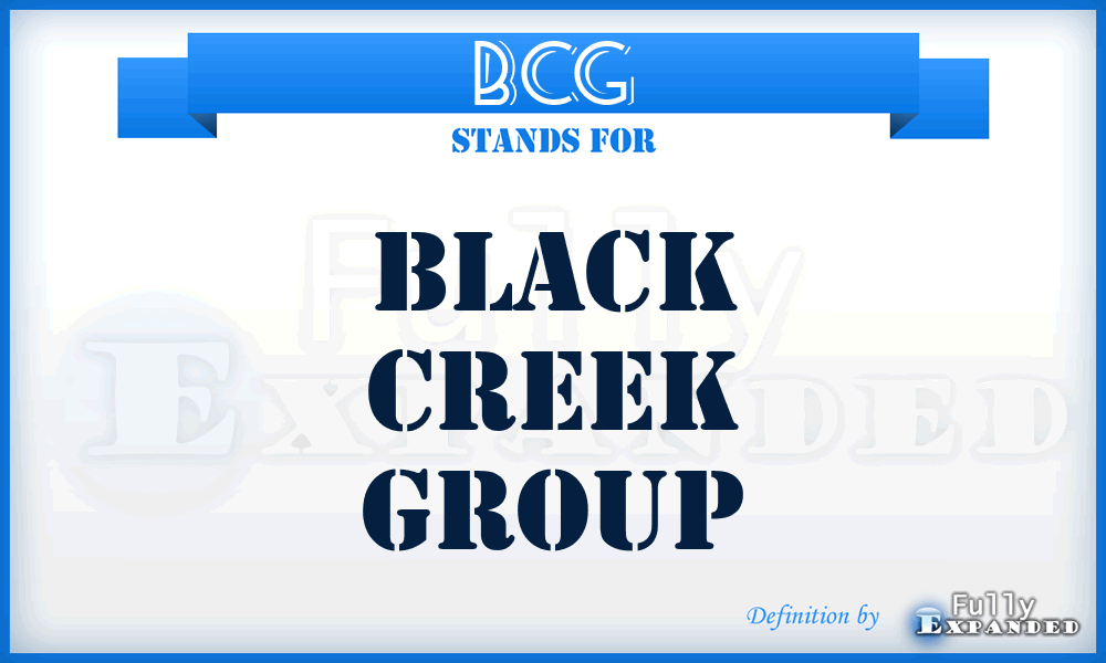 BCG - Black Creek Group